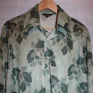 vintage 70's huckapoo retro disco large shirt